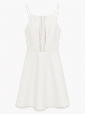 Keepsake the label White Cutout Open Back Flared Mini Dress Size XS